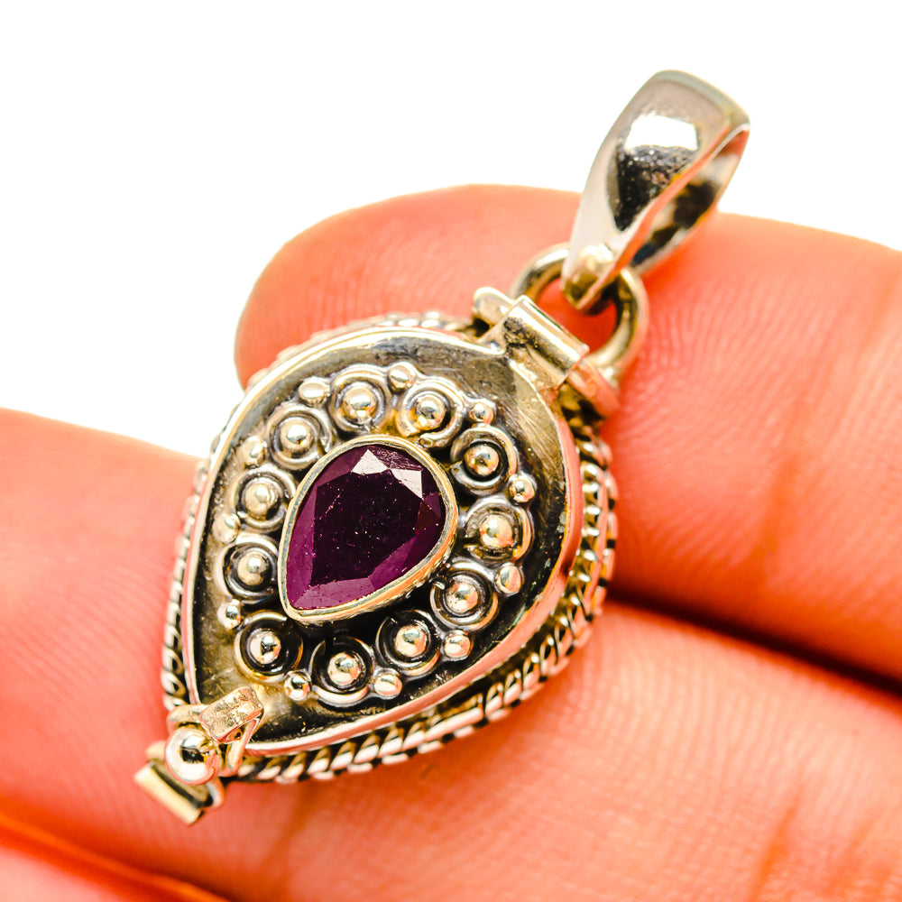 Ruby Pendants handcrafted by Anasilvercos - PD11044