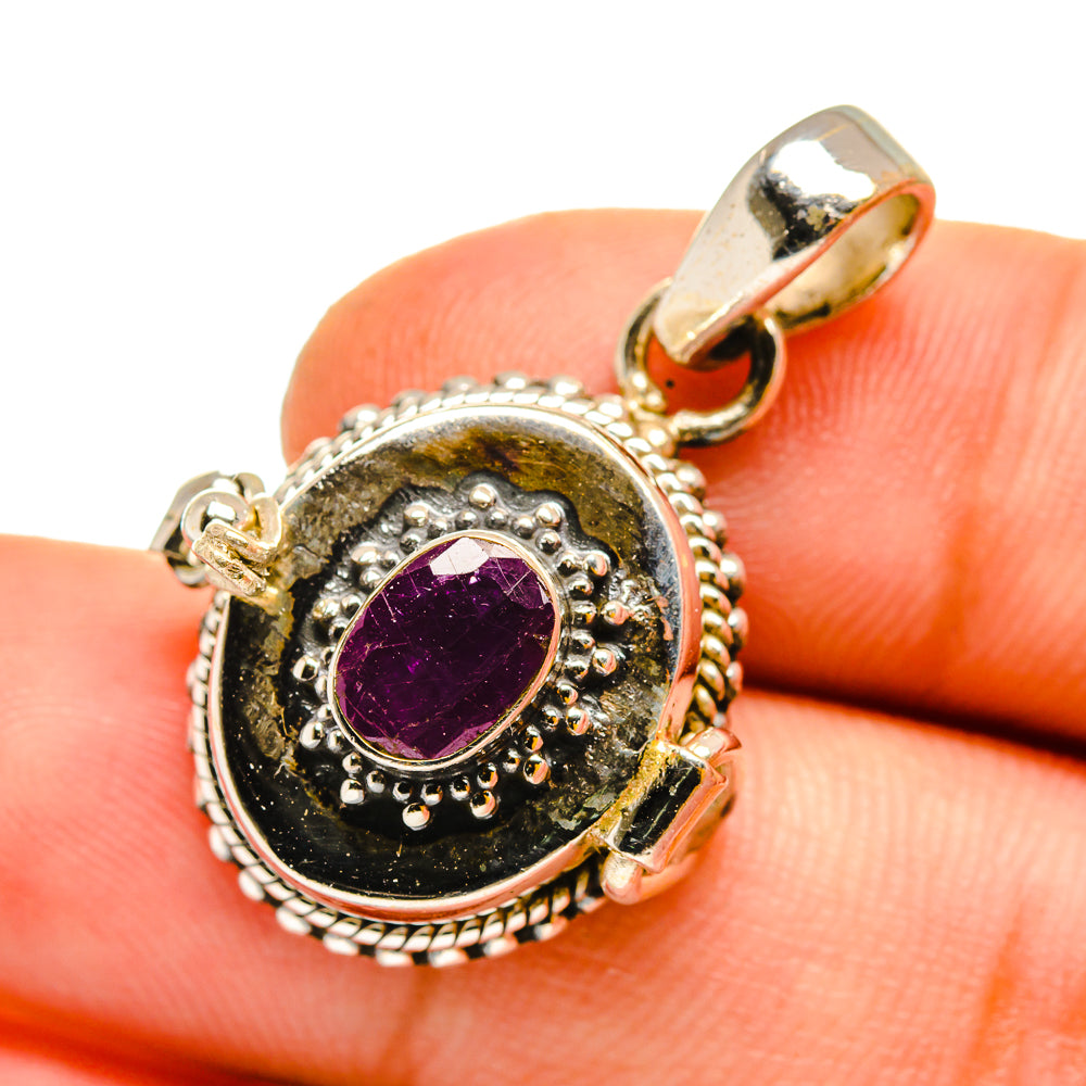 Ruby Pendants handcrafted by Anasilvercos - PD11047