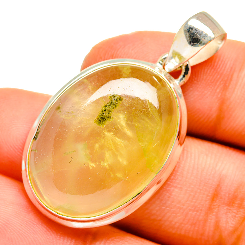 Prehnite Pendants handcrafted by Anasilvercos - PD11055
