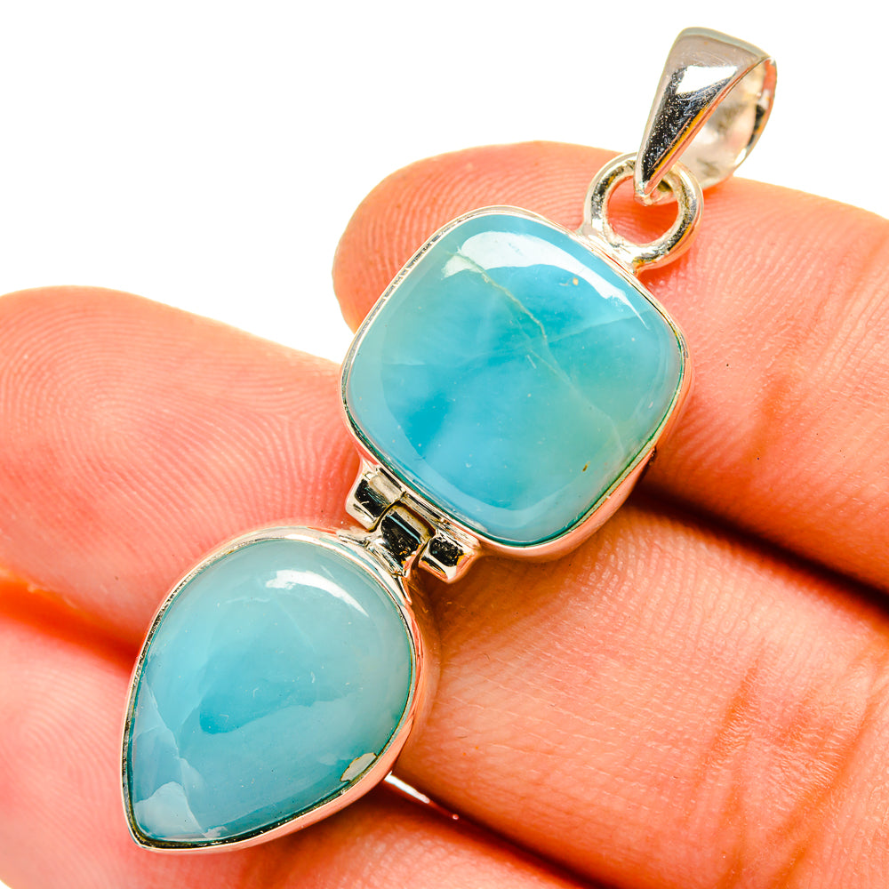 Larimar Pendants handcrafted by Anasilvercos - PD11056