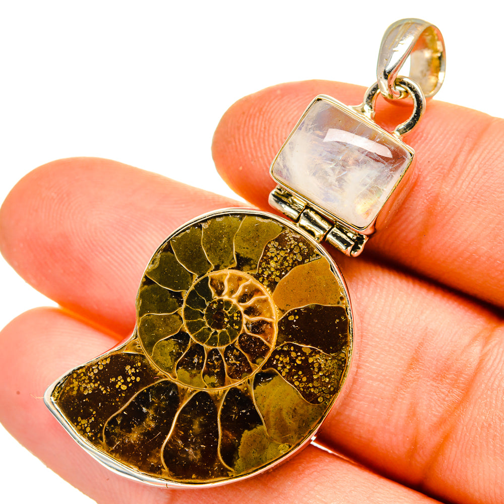 Ammonite Fossil Pendants handcrafted by Anasilvercos - PD11059
