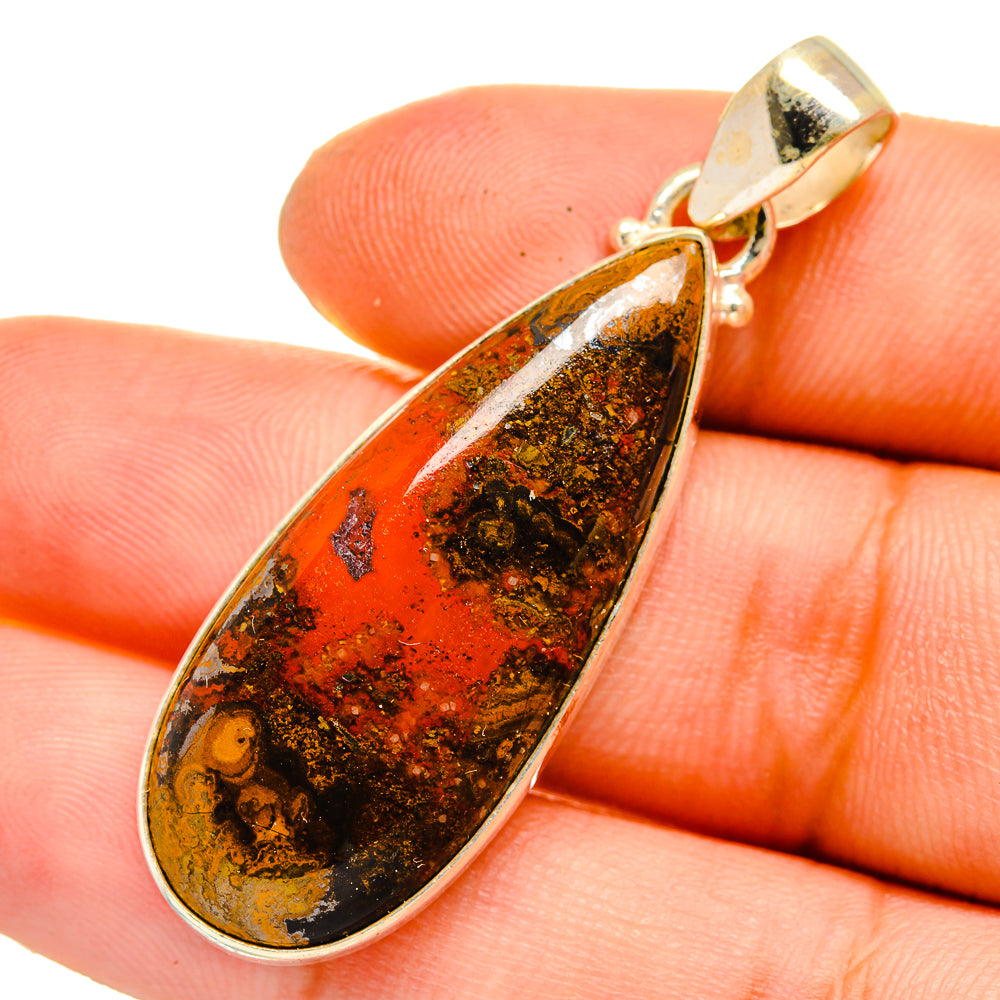 Moroccan Agate Pendants handcrafted by Anasilvercos - PD11060