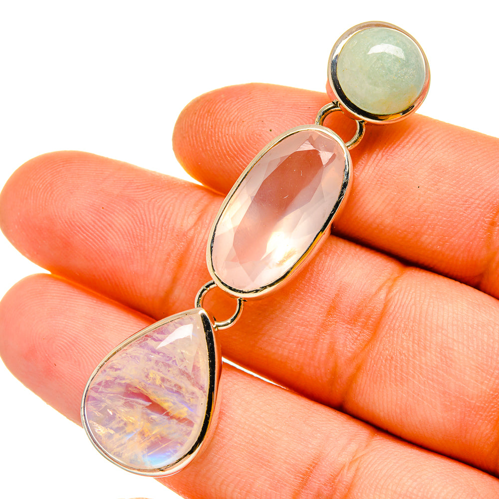 Rainbow Moonstone Pendants handcrafted by Anasilvercos - PD11078