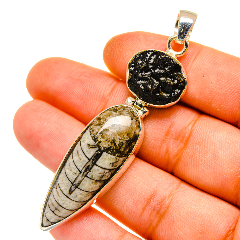 Orthoceras Fossil Pendants handcrafted by Anasilvercos - PD11090