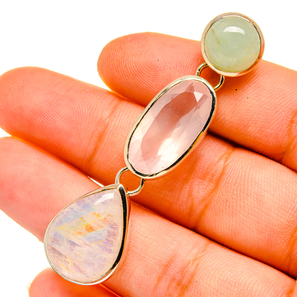 Rainbow Moonstone Pendants handcrafted by Anasilvercos - PD11095