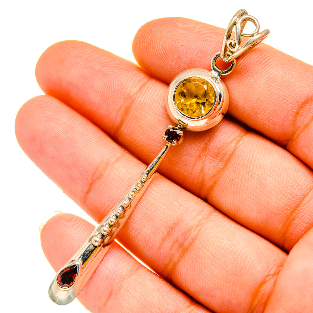 Citrine Pendants handcrafted by Anasilvercos - PD11097