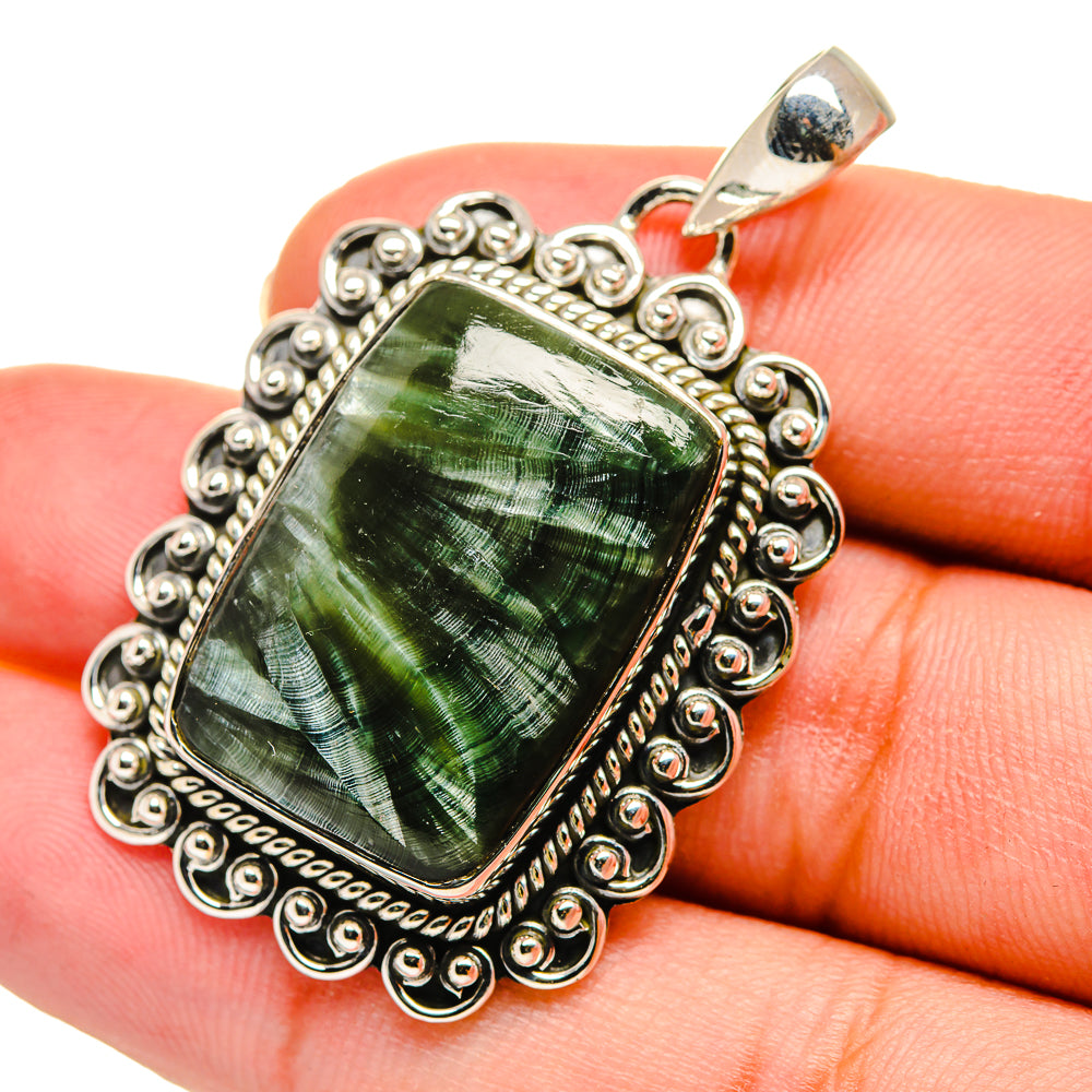 Seraphinite Pendants handcrafted by Anasilvercos - PD11100