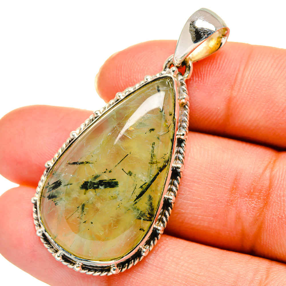 Prehnite Pendants handcrafted by Anasilvercos - PD11121