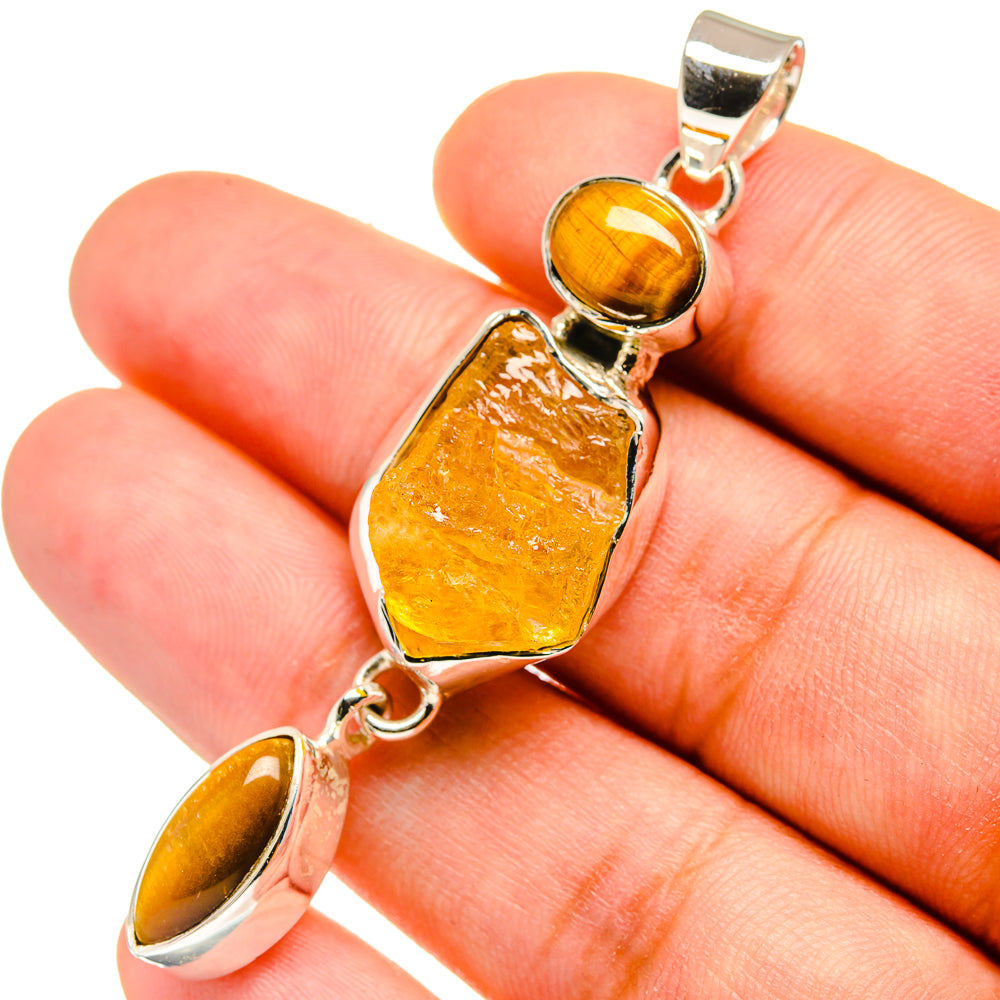Citrine Pendants handcrafted by Anasilvercos - PD11123