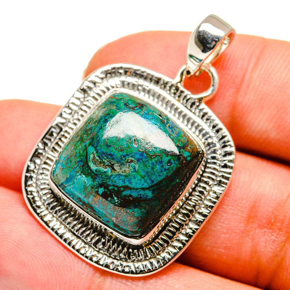 Chrysocolla Pendants handcrafted by Anasilvercos - PD11124