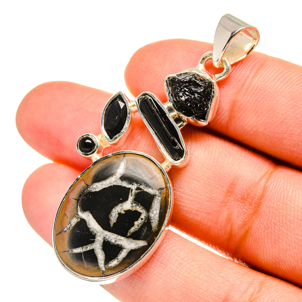 Septarian Geode Pendants handcrafted by Anasilvercos - PD11126