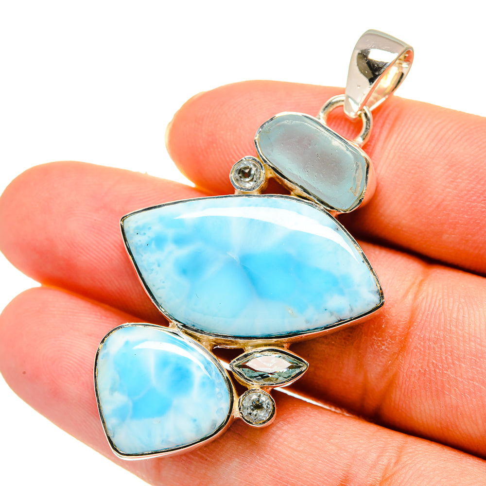Larimar Pendants handcrafted by Anasilvercos - PD11128