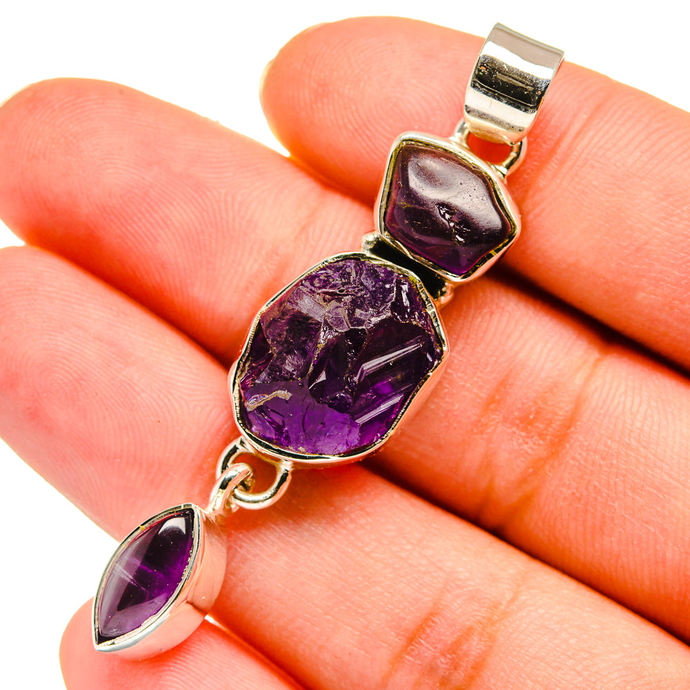 Amethyst Pendants handcrafted by Anasilvercos - PD11138