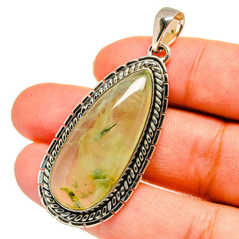 Prehnite Pendants handcrafted by Anasilvercos - PD11142