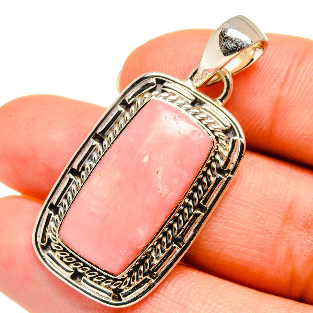 Pink Opal Pendants handcrafted by Anasilvercos - PD11154