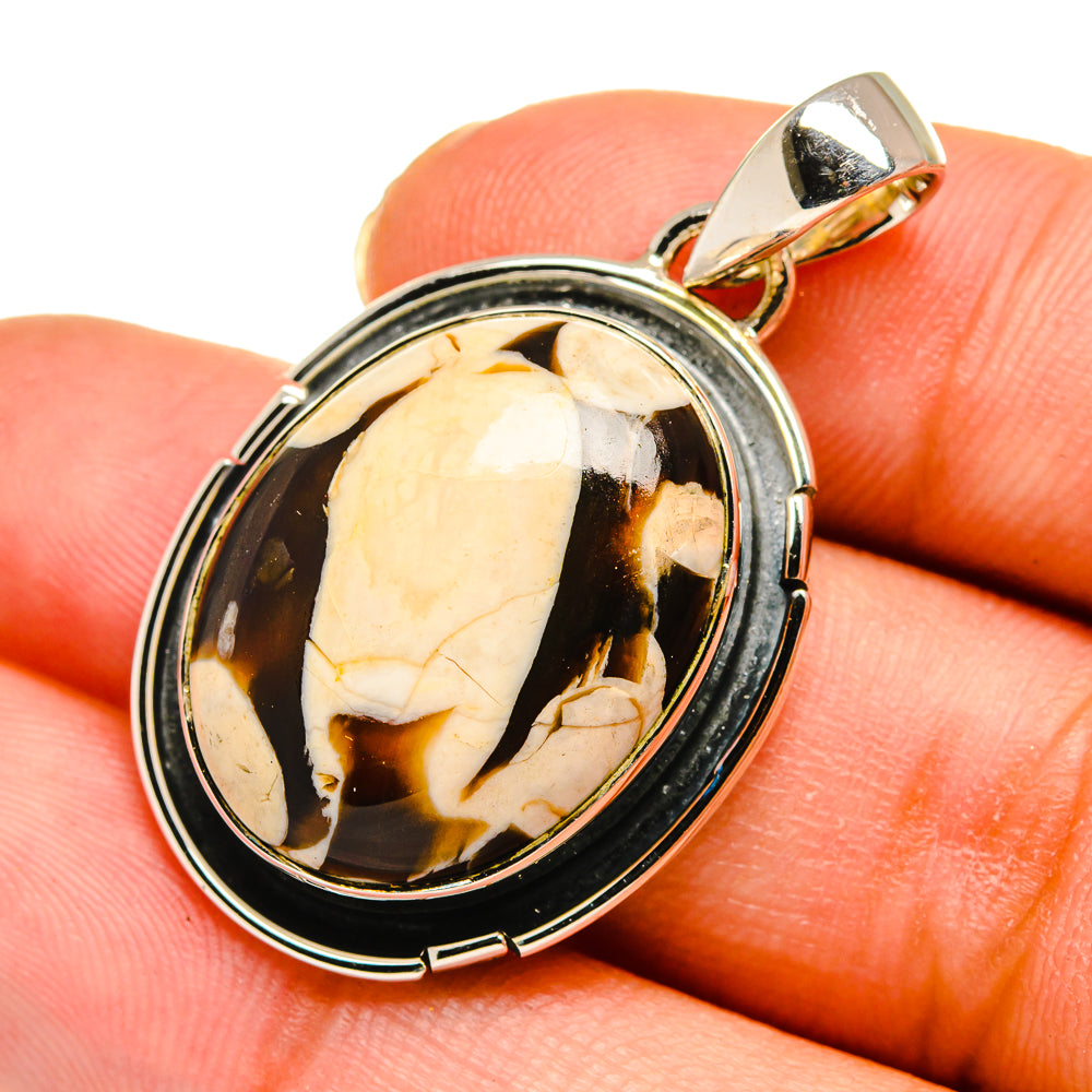 Peanut Wood Jasper Pendants handcrafted by Anasilvercos - PD11156