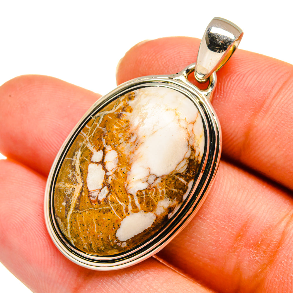 Peanut Wood Jasper Pendants handcrafted by Anasilvercos - PD11158
