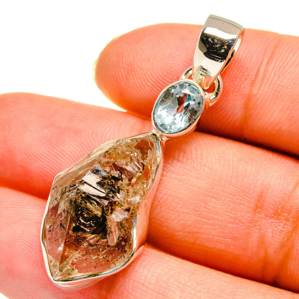 Herkimer Diamond Pendants handcrafted by Anasilvercos - PD11165