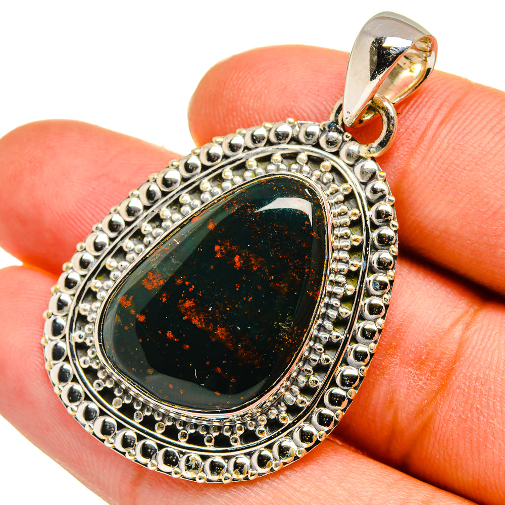 Bloodstone Pendants handcrafted by Anasilvercos - PD11167