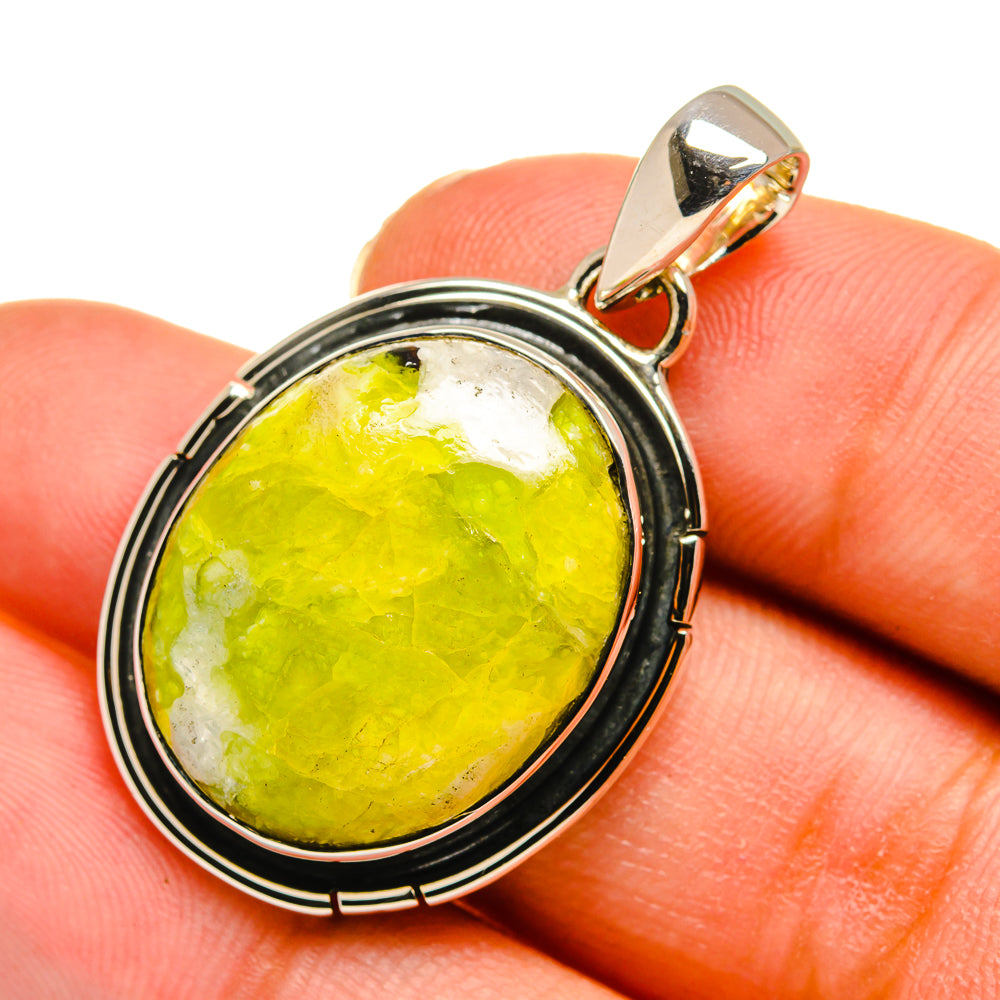 African Green Opal Pendants handcrafted by Anasilvercos - PD11170