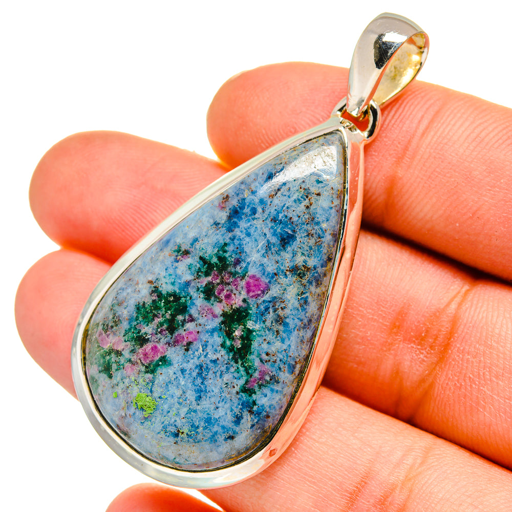 Ruby Fuchsite Pendants handcrafted by Anasilvercos - PD11172