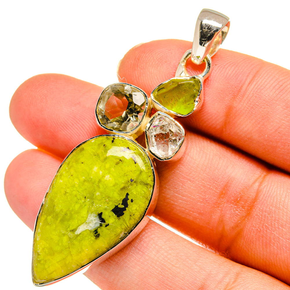 African Green Opal Pendants handcrafted by Anasilvercos - PD11186