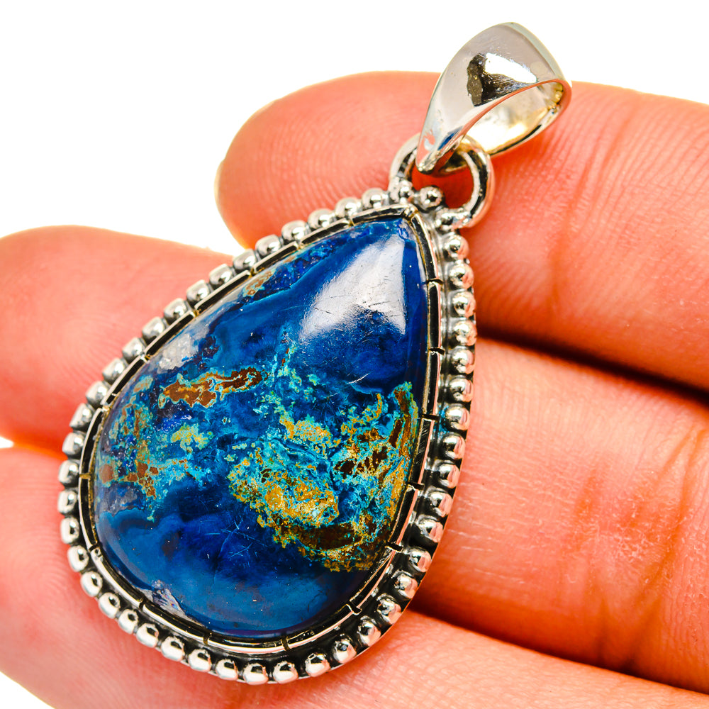 Blue Jasper Pendants handcrafted by Anasilvercos - PD11189