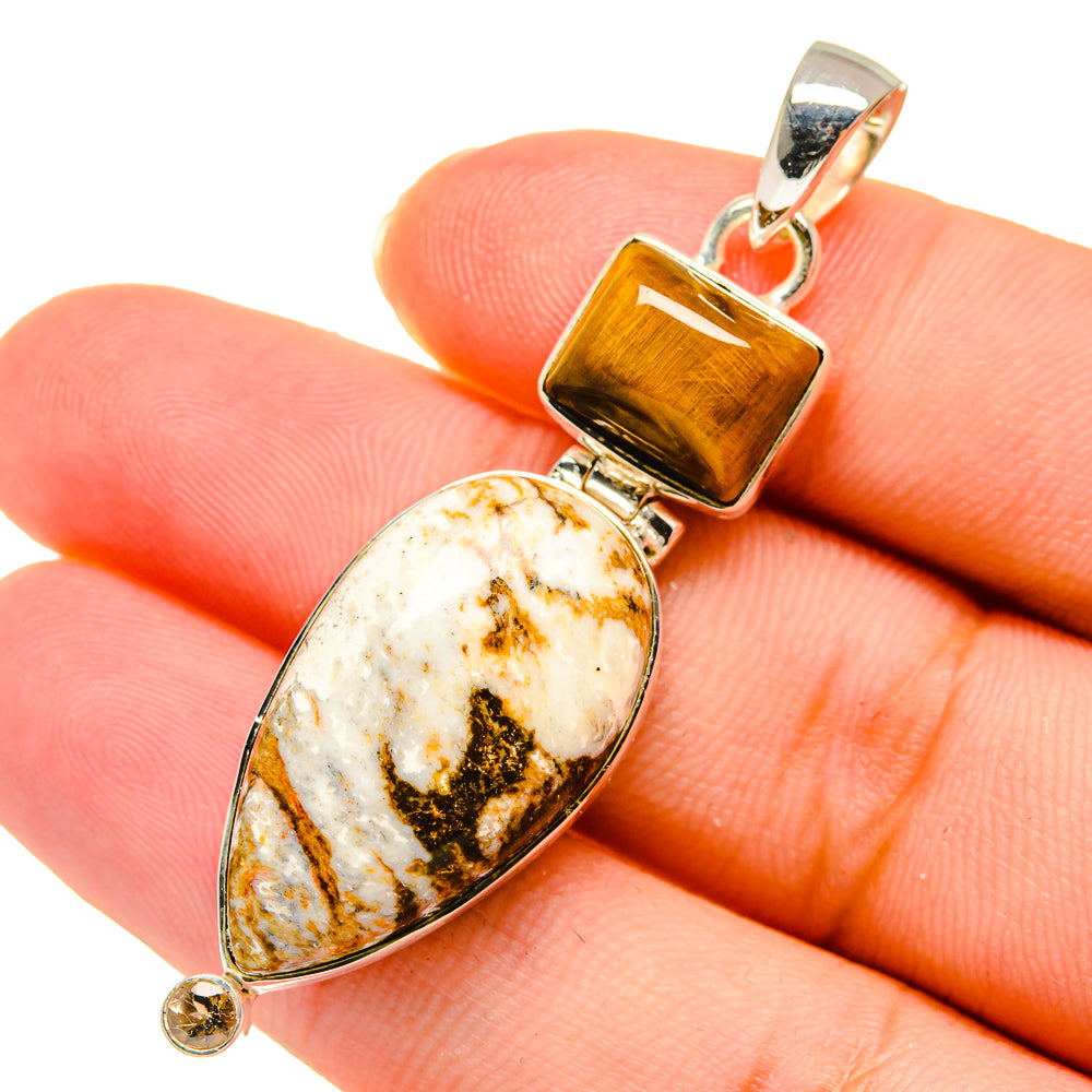 Peanut Wood Jasper Pendants handcrafted by Anasilvercos - PD11205