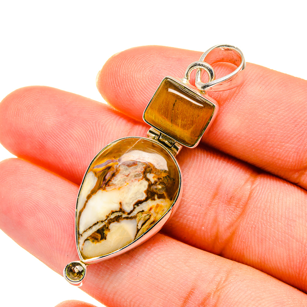Peanut Wood Jasper Pendants handcrafted by Anasilvercos - PD11215