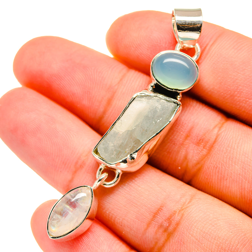 Aquamarine Pendants handcrafted by Anasilvercos - PD11229
