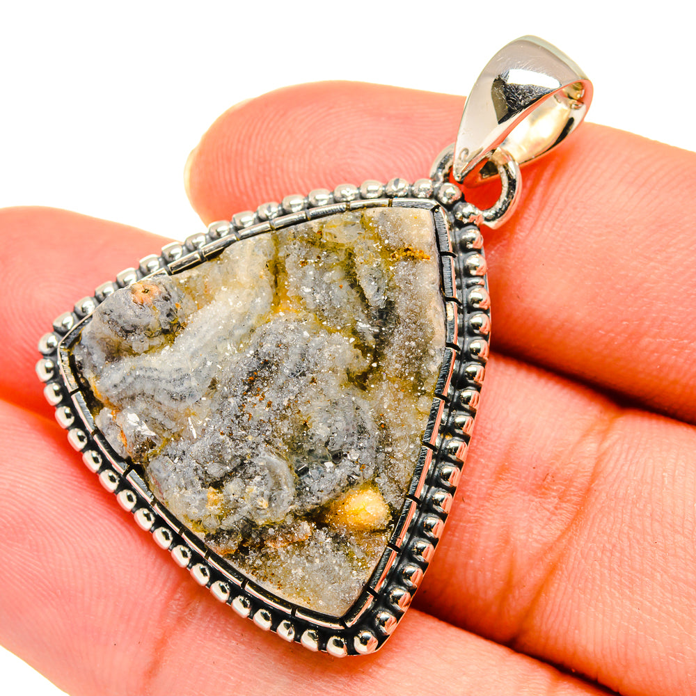 Desert Druzy Pendants handcrafted by Anasilvercos - PD11234