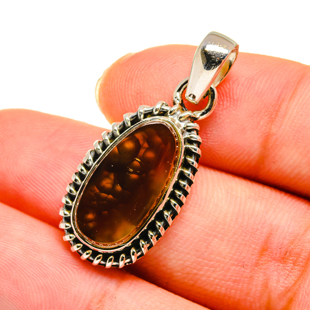Mexican Fire Agate Pendants handcrafted by Anasilvercos - PD11236