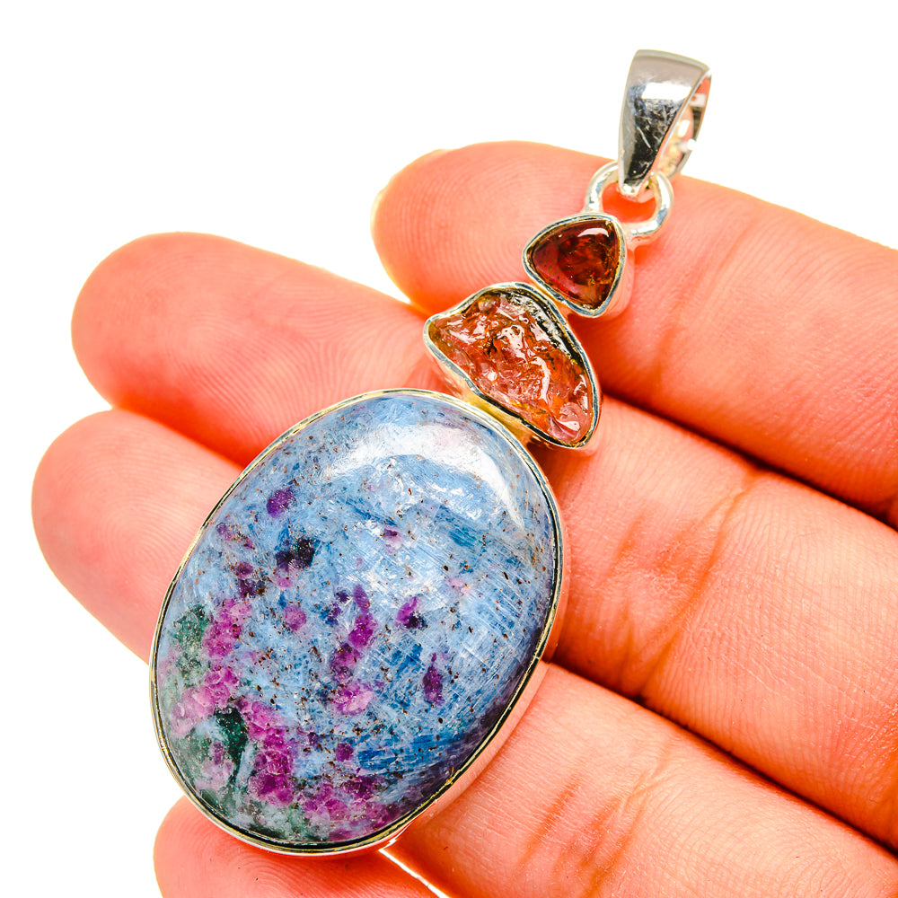 Ruby Fuchsite Pendants handcrafted by Anasilvercos - PD11257