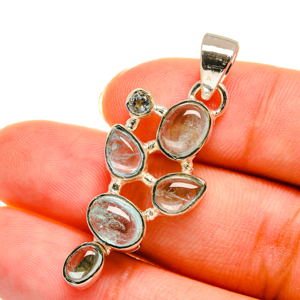 Aquamarine Pendants handcrafted by Anasilvercos - PD11259