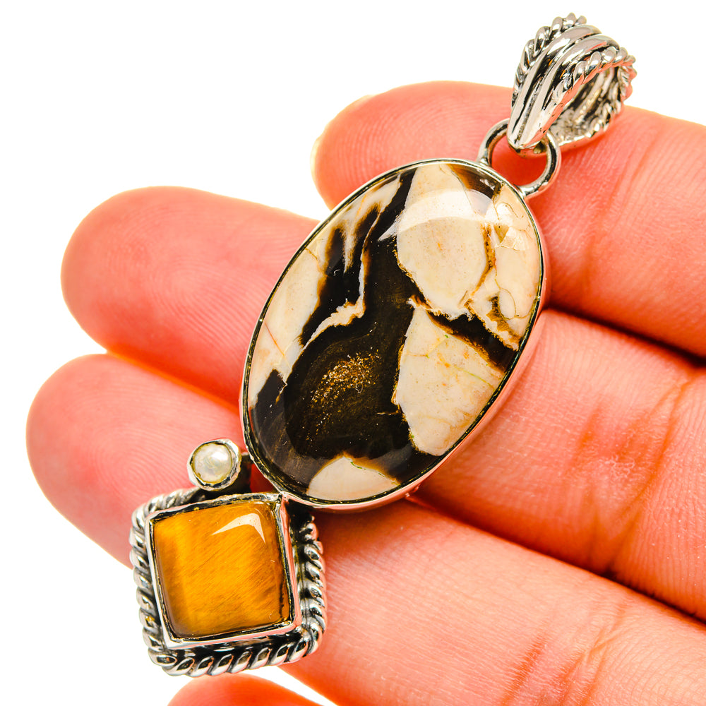 Peanut Wood Jasper Pendants handcrafted by Anasilvercos - PD11267