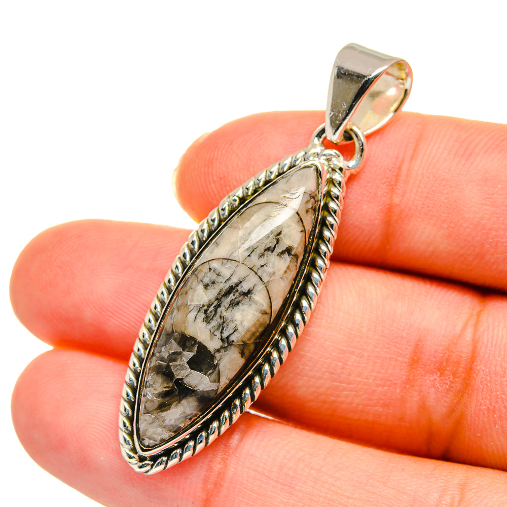 Orthoceras Fossil Pendants handcrafted by Anasilvercos - PD11275