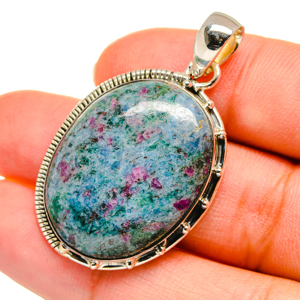 Ruby Fuchsite Pendants handcrafted by Anasilvercos - PD11279