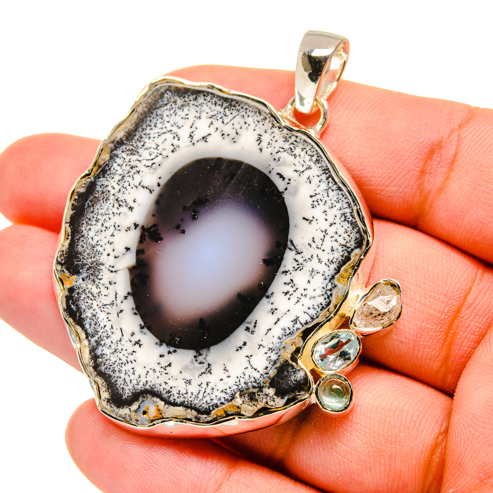 Dendritic Opal Pendants handcrafted by Anasilvercos - PD11294