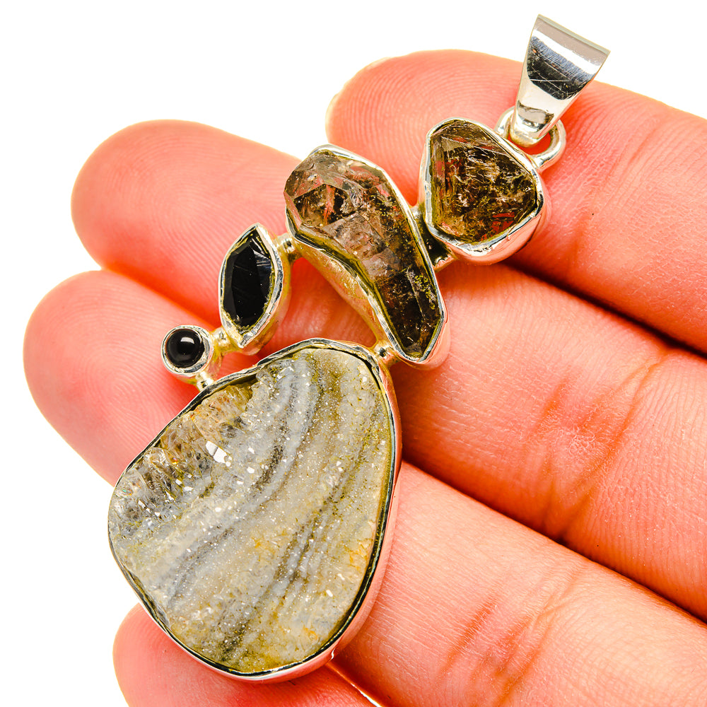 Desert Druzy Pendants handcrafted by Anasilvercos - PD11298
