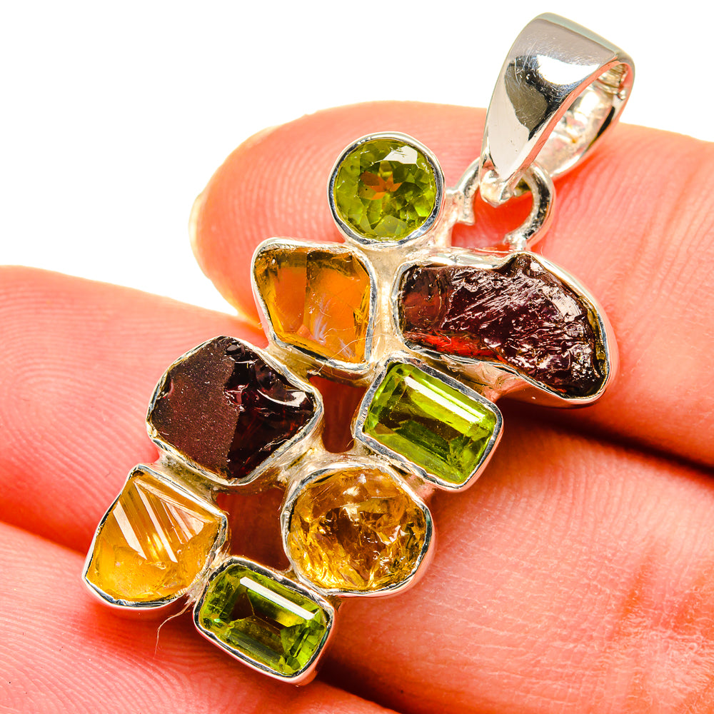 Garnet Pendants handcrafted by Anasilvercos - PD11308