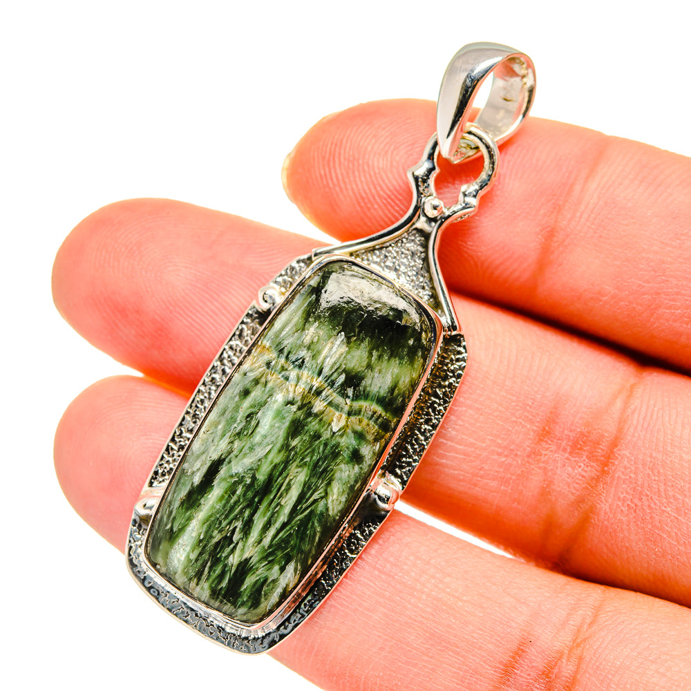 Seraphinite Pendants handcrafted by Anasilvercos - PD11315