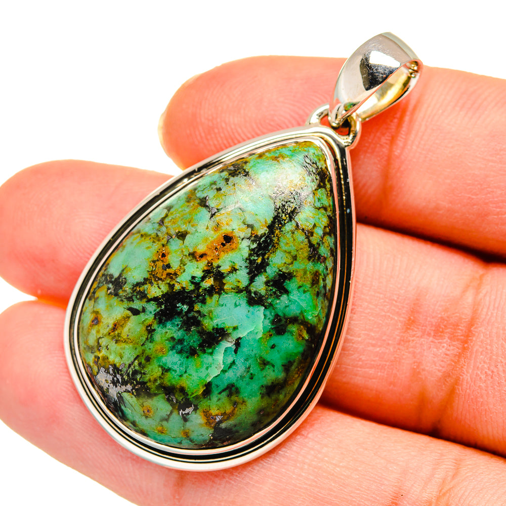 Tibetan Turquoise Pendants handcrafted by Anasilvercos - PD11318