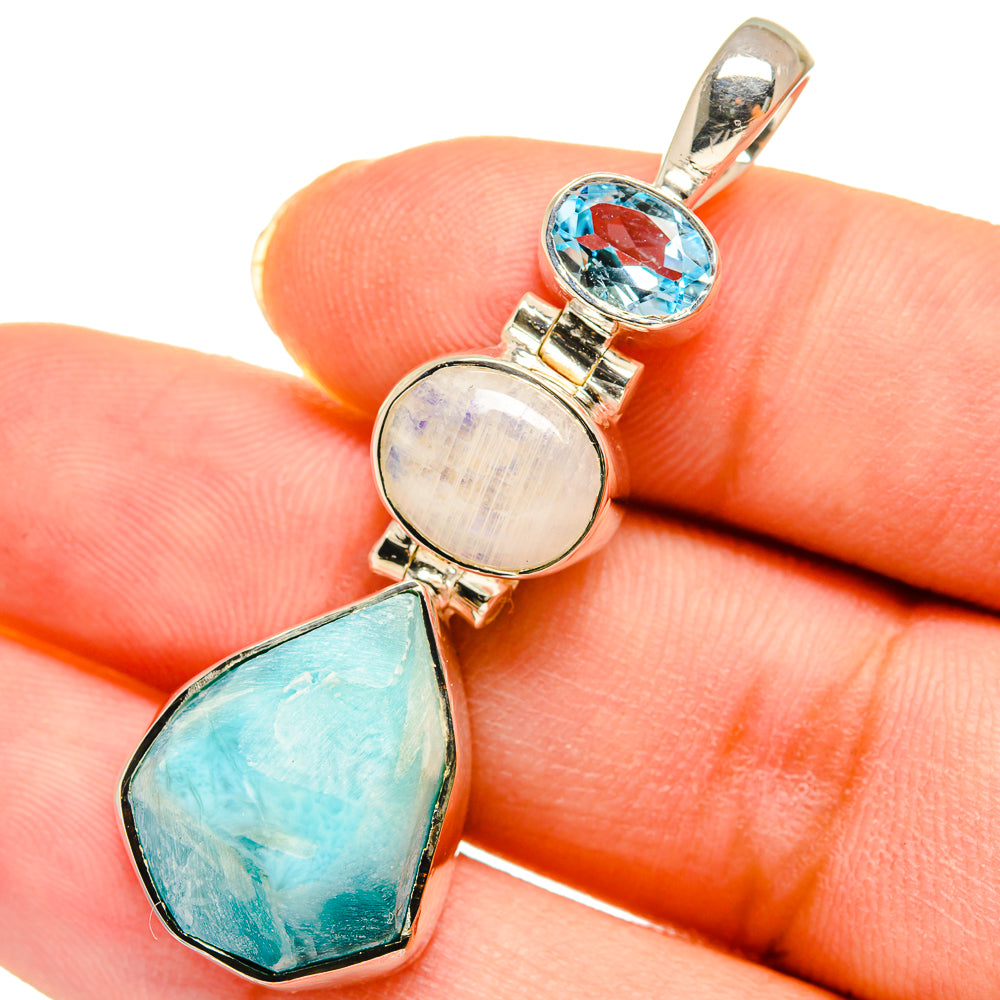 Larimar Pendants handcrafted by Anasilvercos - PD11322