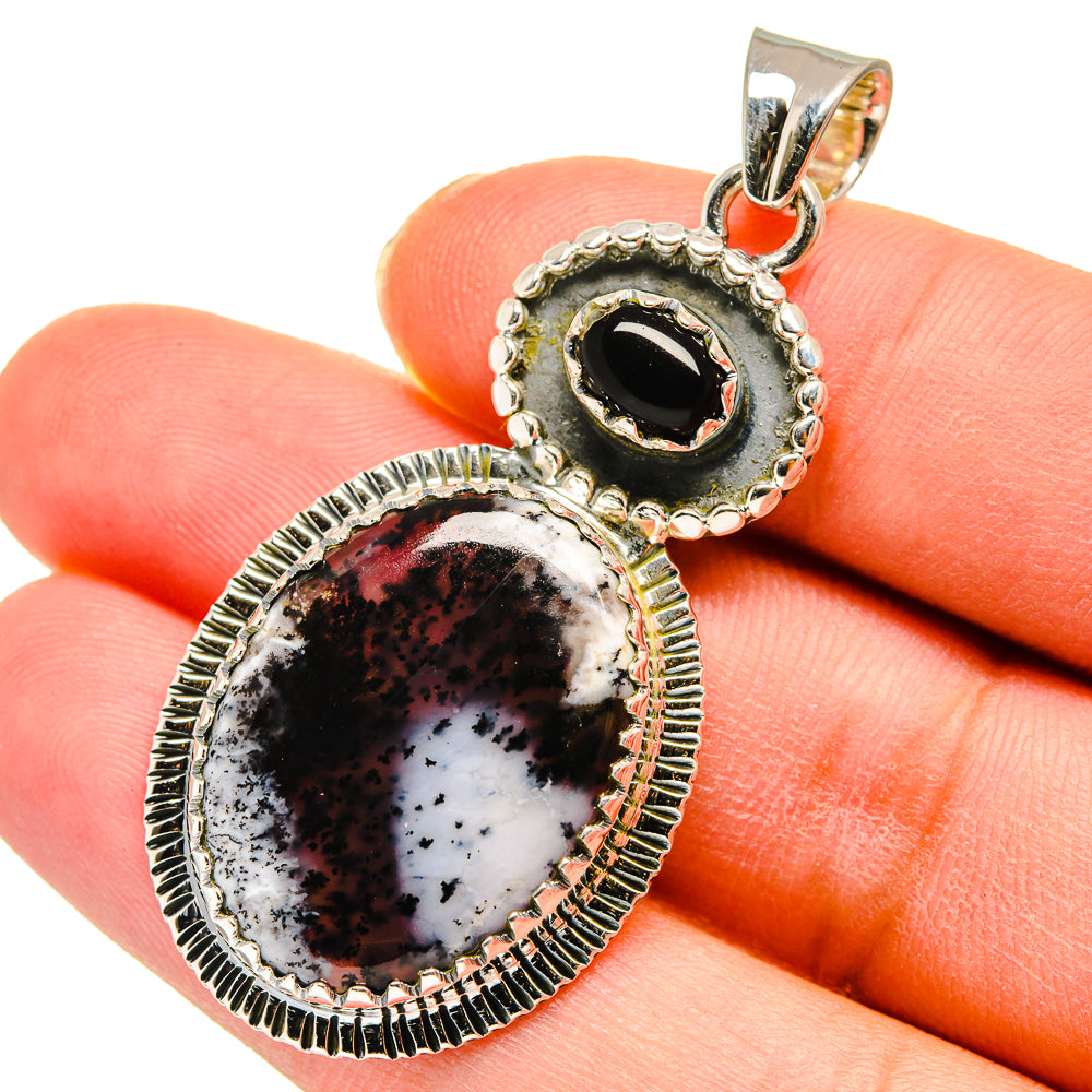 Dendritic Opal Pendants handcrafted by Anasilvercos - PD11325
