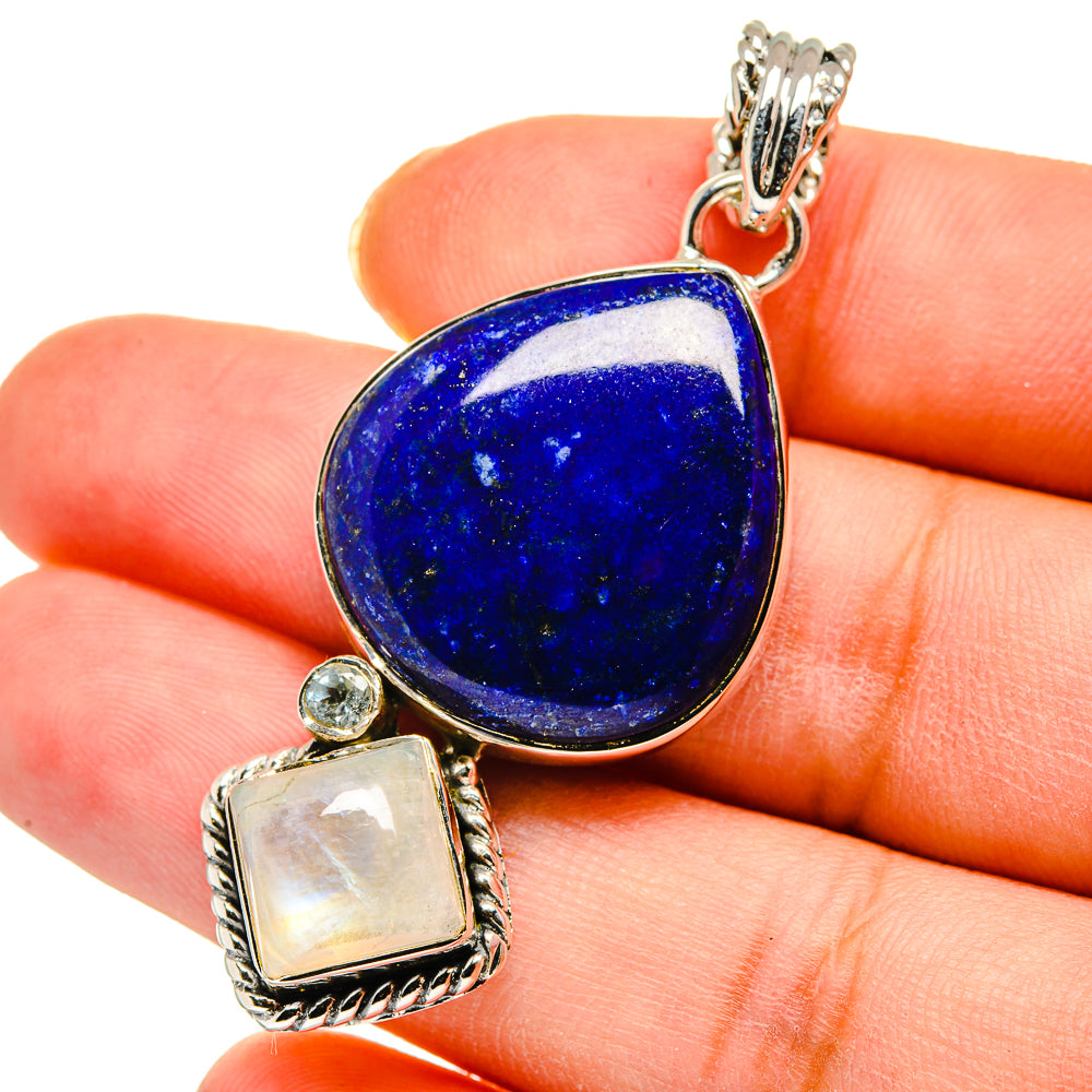 Lapis Lazuli Pendants handcrafted by Anasilvercos - PD11329