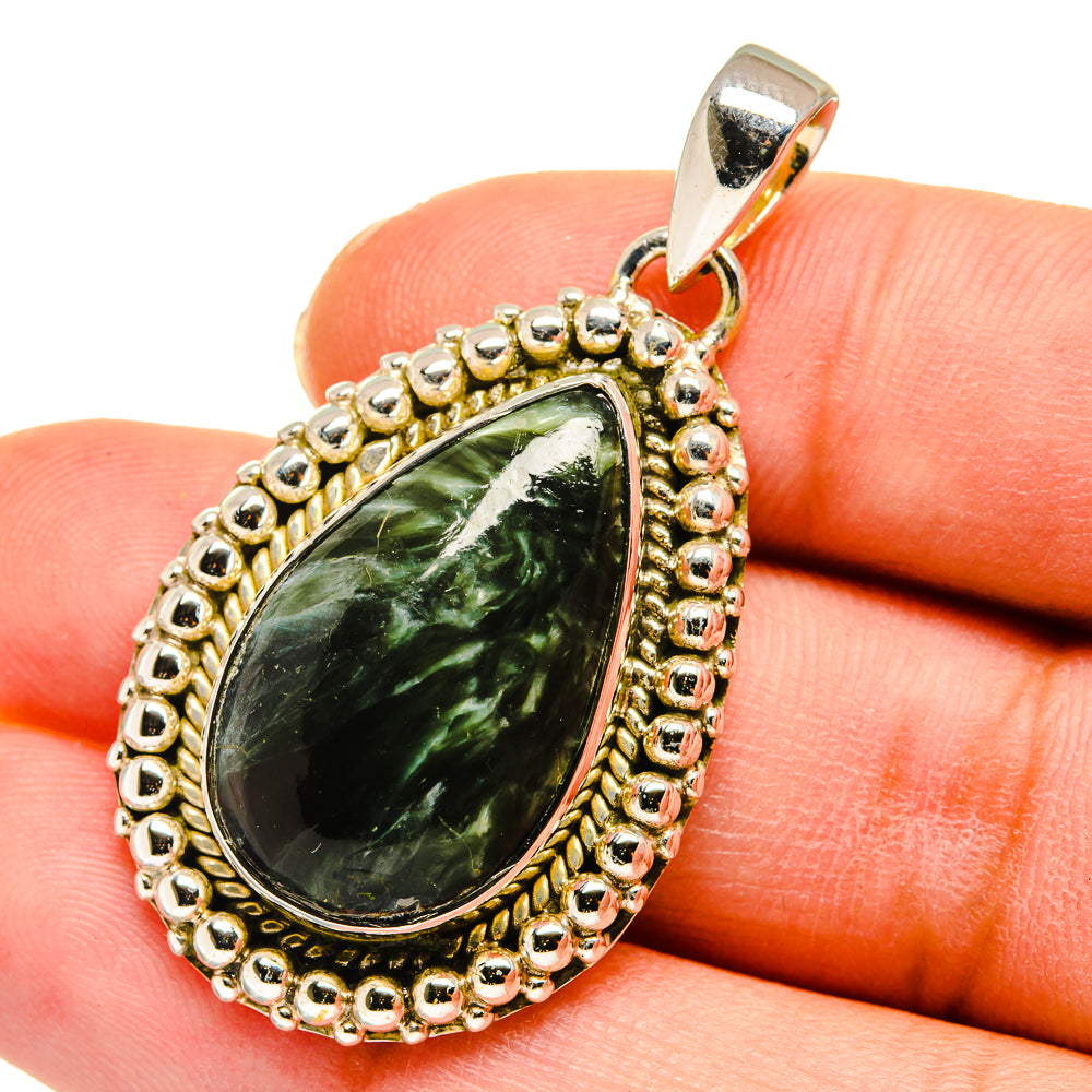 Seraphinite Pendants handcrafted by Anasilvercos - PD11332