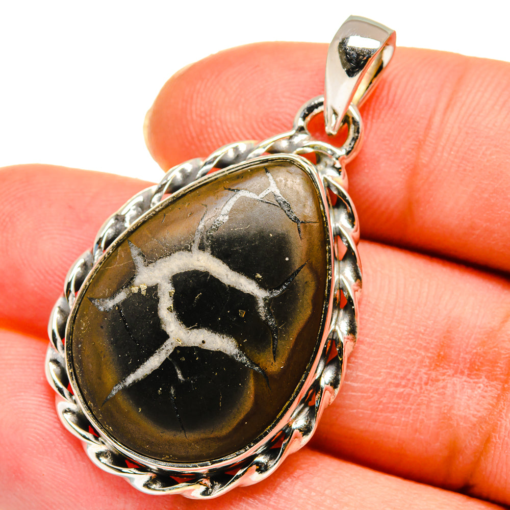 Septarian Geode Pendants handcrafted by Anasilvercos - PD11338