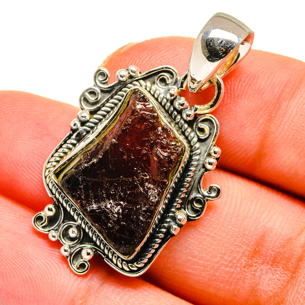 Garnet Pendants handcrafted by Anasilvercos - PD11346