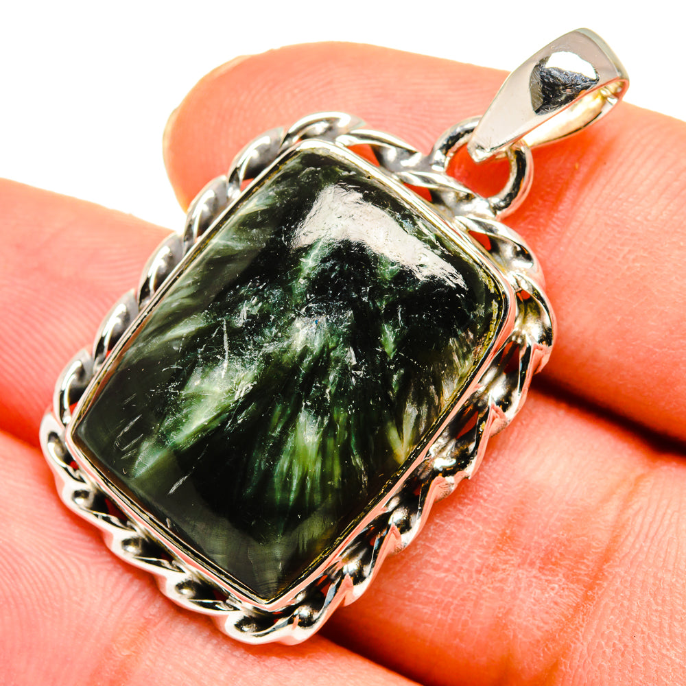 Seraphinite Pendants handcrafted by Anasilvercos - PD11347