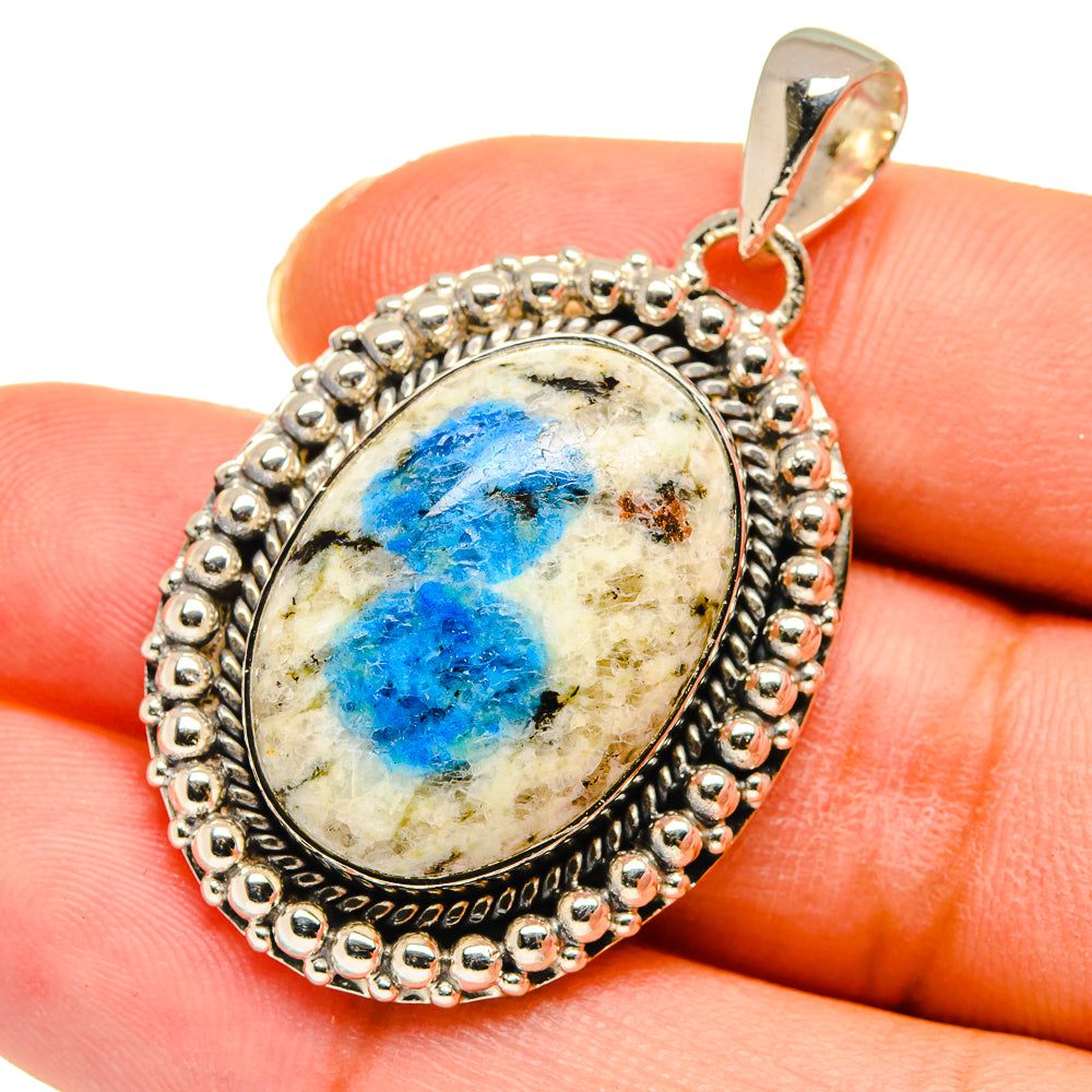 K2 Blue Azurite Pendants handcrafted by Anasilvercos - PD11361